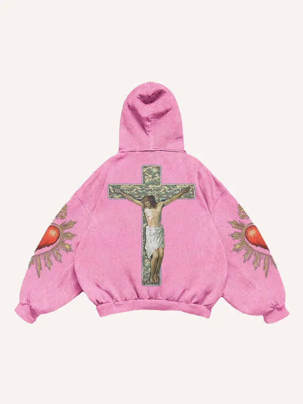 Women's printed polyester sweater in pink, blue, black and white, available in sizes XS to 3XL, casual pullover style