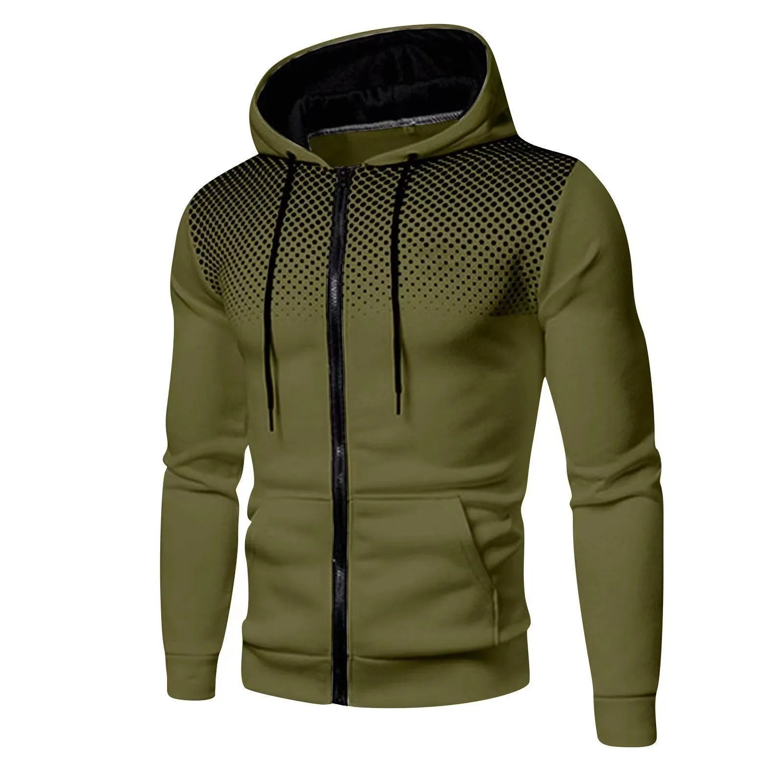 Men's sports fitness zip-up pullover sweater in polyester fibre available in multiple colours