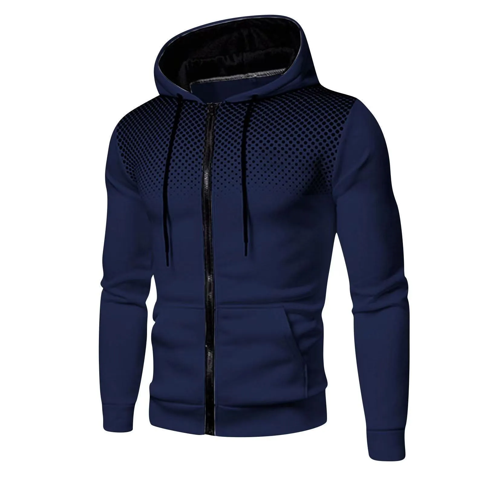 Men's sports fitness zip-up pullover sweater in polyester fibre available in multiple colours