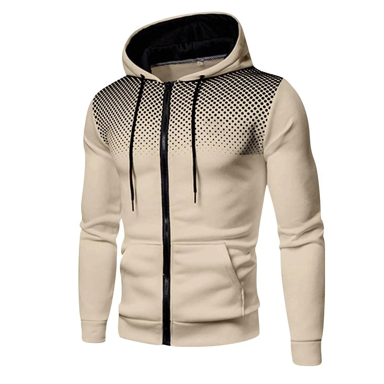 Men's sports fitness zip-up pullover sweater in polyester fibre available in multiple colours