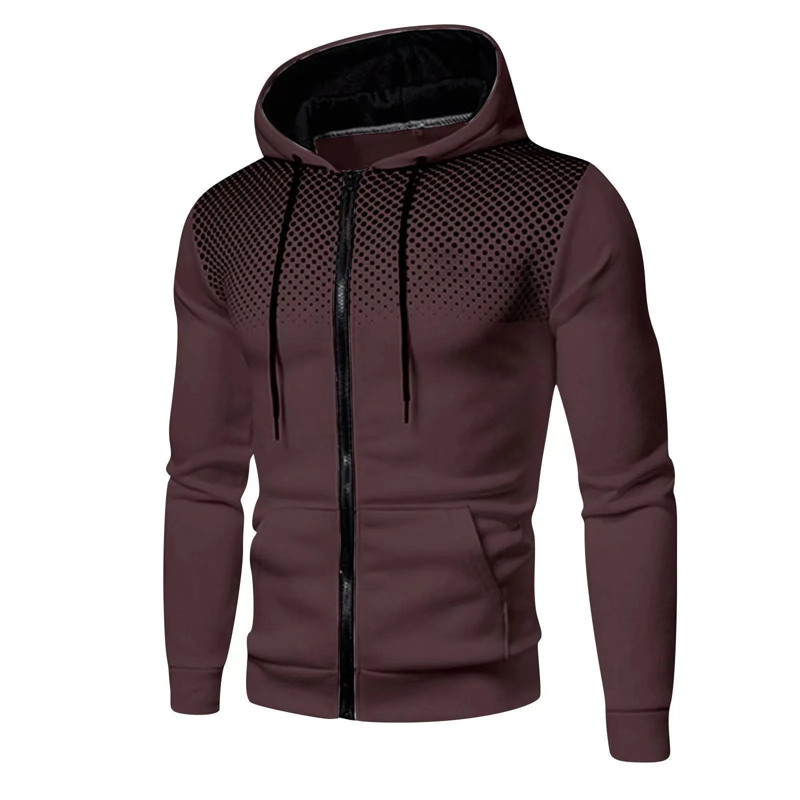 Men's sports fitness zip-up pullover sweater in polyester fibre available in multiple colours