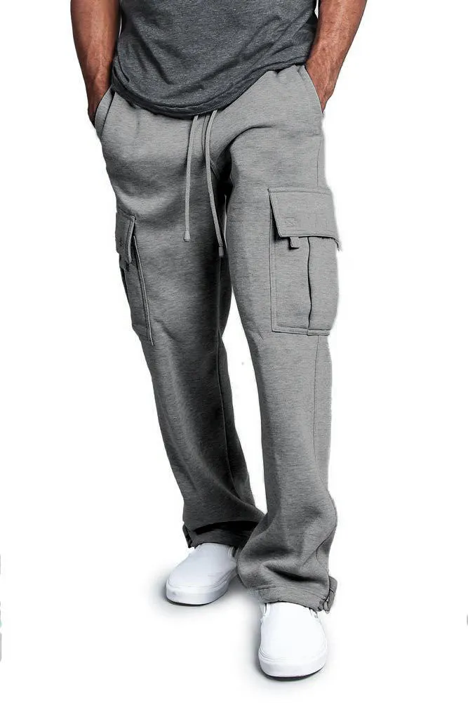 Casual multi-pocket loose straight-leg overalls in white, black, dark gray, light gray, army green, and red