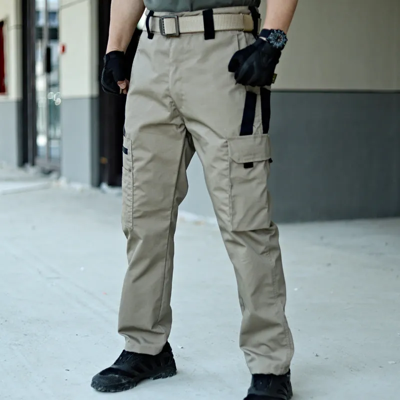 Beetle Tactical Trousers men's outdoor multifunctional cargo pants in khaki colour