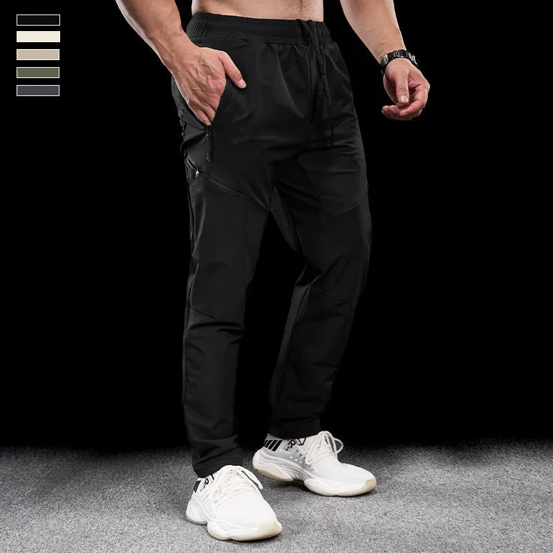 Men's waterproof quick-drying nylon workout trousers in multiple colours for sports and exercise
