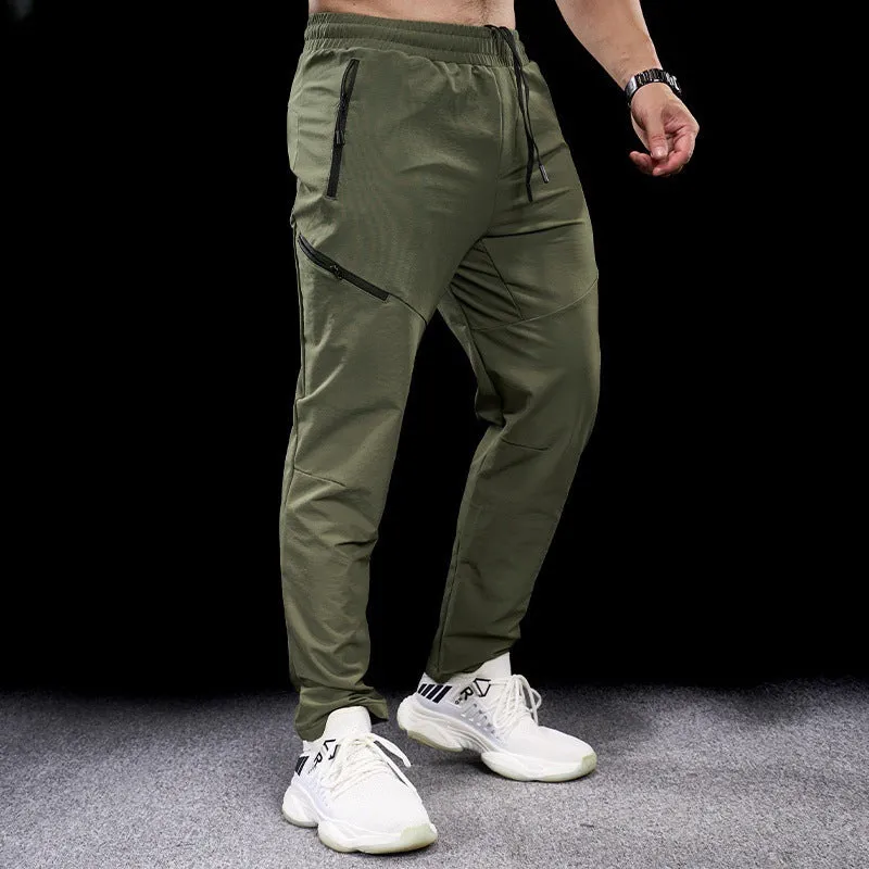 Men's waterproof quick-drying nylon workout trousers in multiple colours for sports and exercise