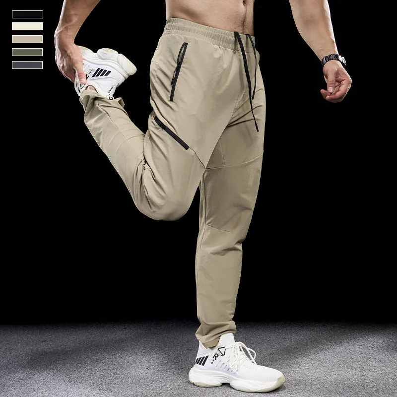 Men's waterproof quick-drying nylon workout trousers in multiple colours for sports and exercise