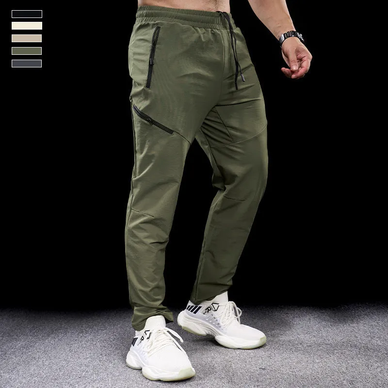 Men's waterproof quick-drying nylon workout trousers in multiple colours for sports and exercise