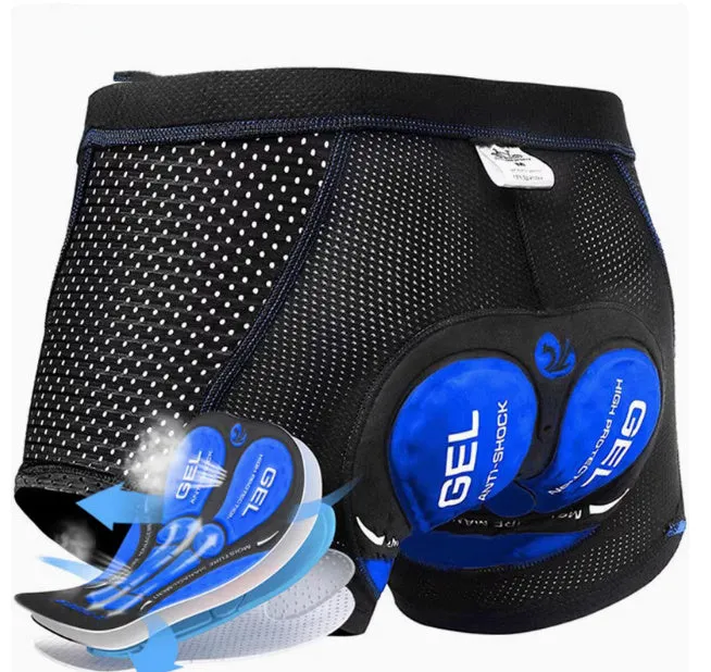 Men's breathable black cycling shorts for road and mountain biking, multi-size