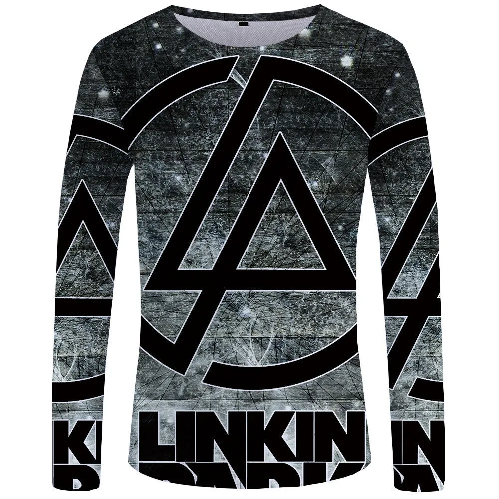 Long sleeve skull print t-shirt for men, casual sports style, soft cotton blend, multiple colours sizes S-4XL