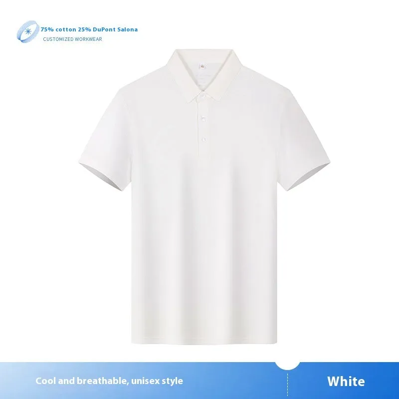 Customised cultural shirt in combed cotton with flocking detail, solid colour, short sleeves, regular fit, available in multiple colours