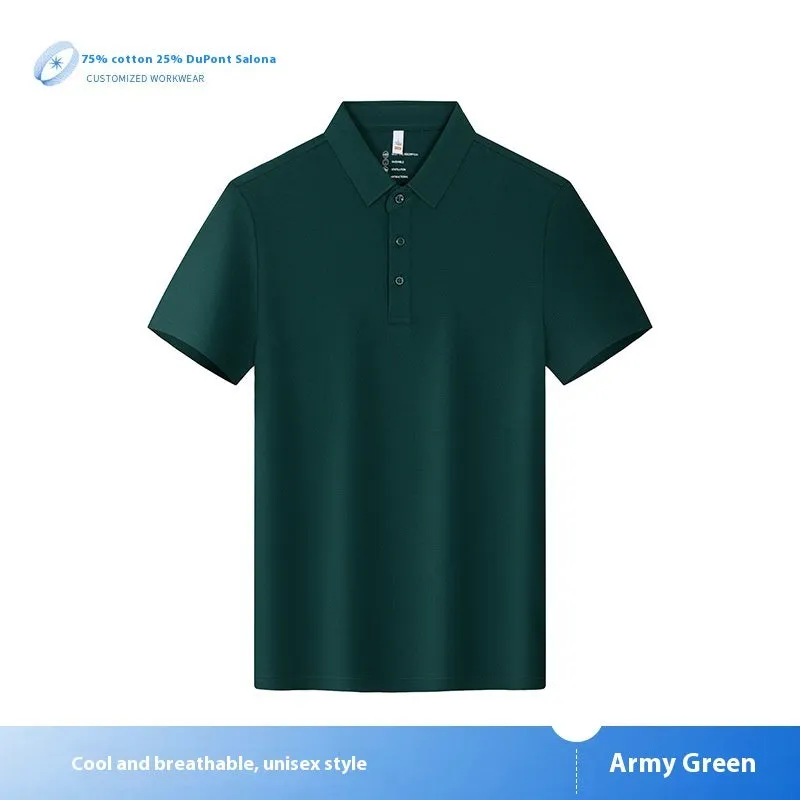 Customised cultural shirt in combed cotton with flocking detail, solid colour, short sleeves, regular fit, available in multiple colours