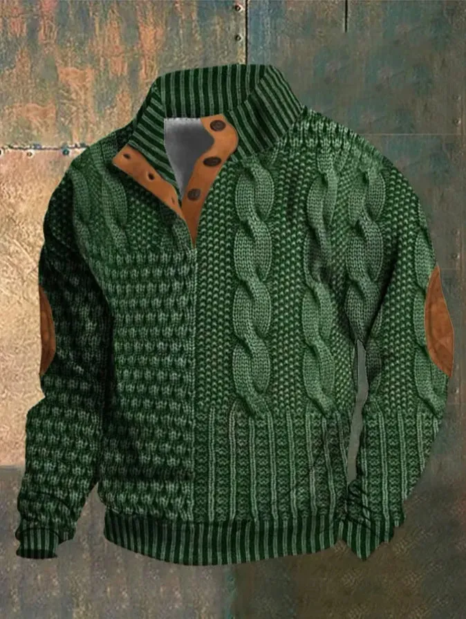 3D Digital Series printed sweatshirt with Christmas pattern on polyester fibre, loose fit, long sleeves, patch pocket