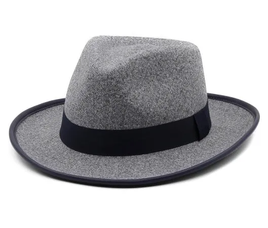 Unisex Western cowboy sun hat with wide brim in black satin weave with stitching on white background