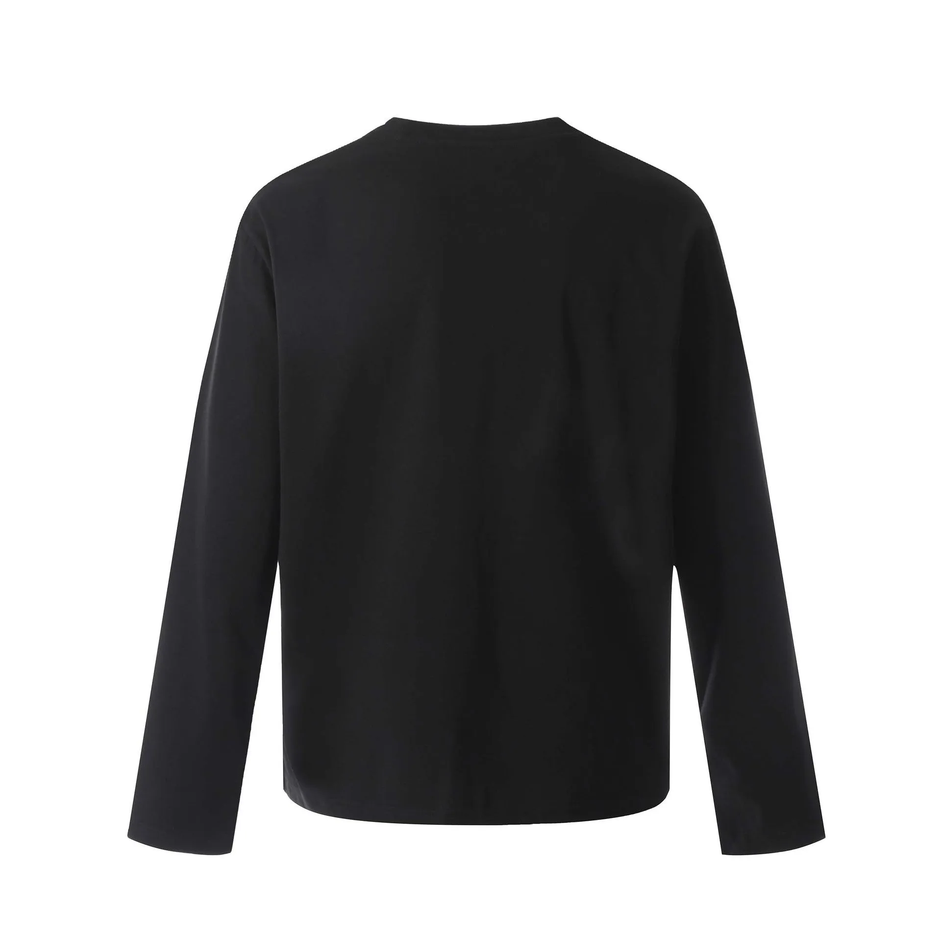 Men's retro style cotton pullover with long sleeves in loose fit design