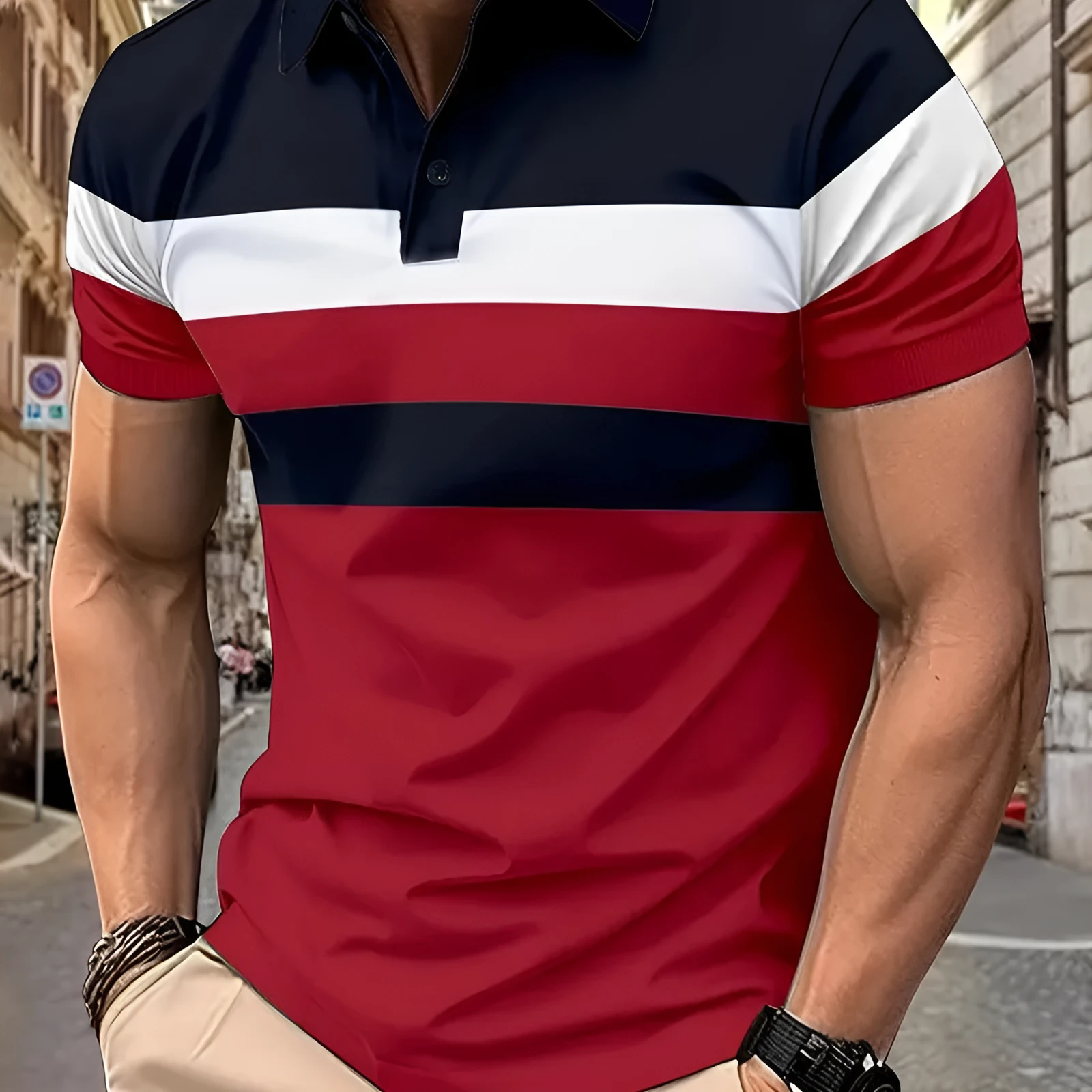 Men's breathable polyester sports jacket in sporty casual style, available in multiple colours and sizes