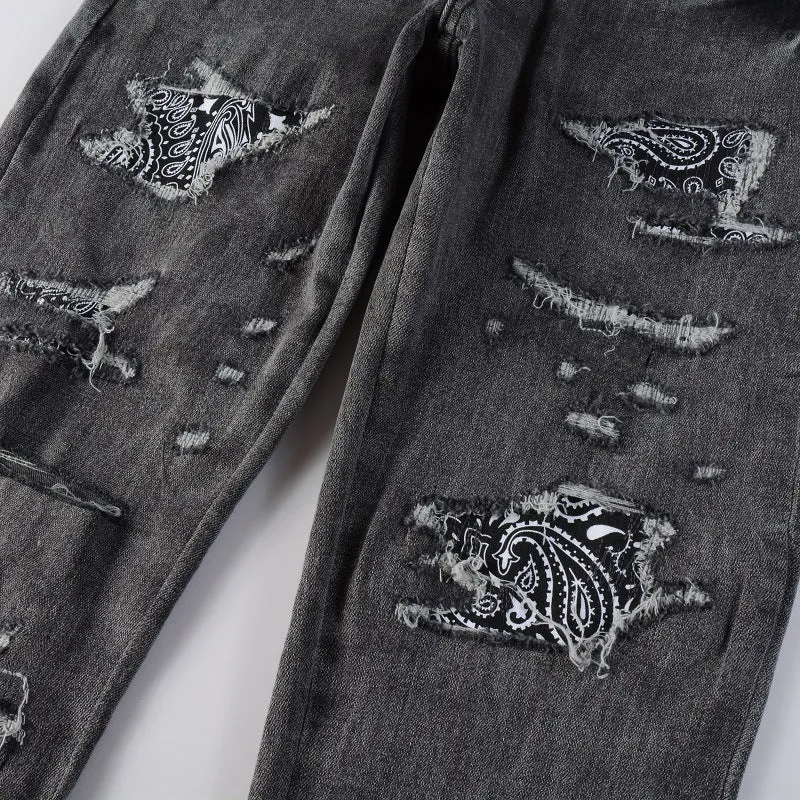 Stretch slim-fit skinny jeans for men in dark denim tapered trousers mid waist zip fly