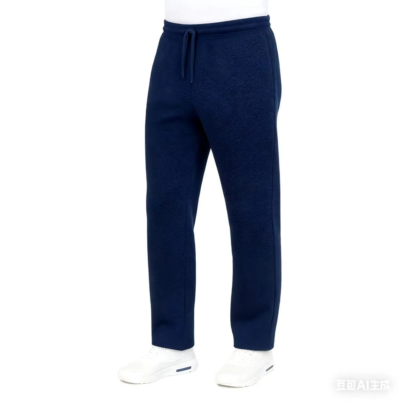 Men's straight loose casual sweatpants in autumn colours, thick fabric, mid waist, elastic waistband