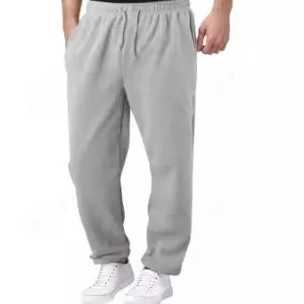 Men's straight loose casual sweatpants in autumn colours, thick fabric, mid waist, elastic waistband