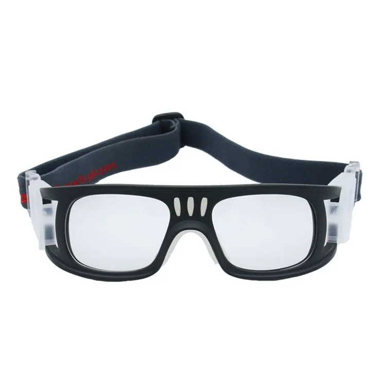 Explosion-proof outdoor basketball glasses with full rim frame in blue colour
