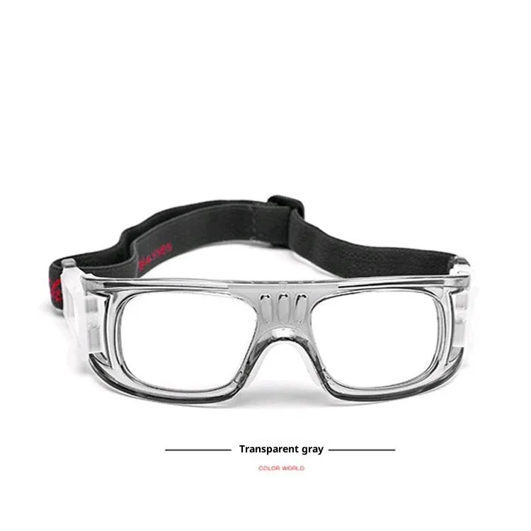 Explosion-proof outdoor basketball glasses with full rim frame in blue colour