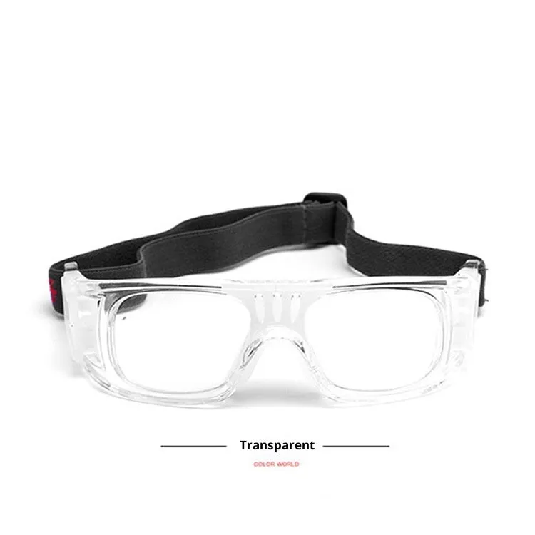 Explosion-proof outdoor basketball glasses with full rim frame in blue colour