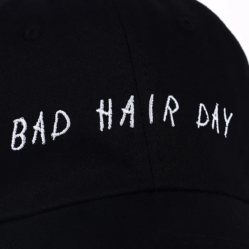 Black cotton embroidered baseball cap with wild style embroidery and adjustable back closure