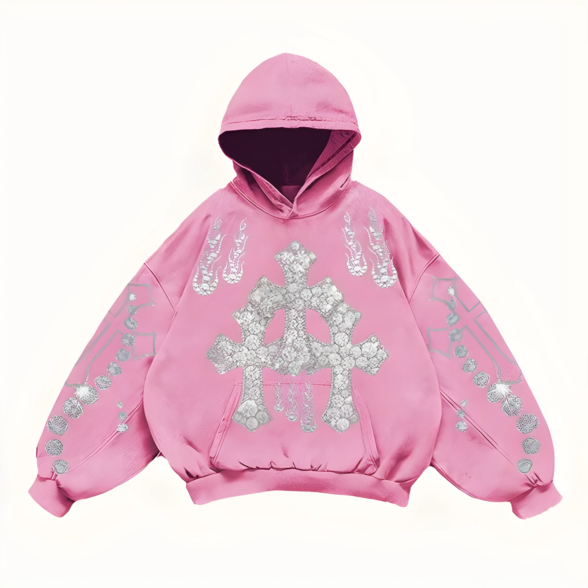 Fashion casual printed polyester sweater for women in pink, blue, black, and white sizes XS to 3XL