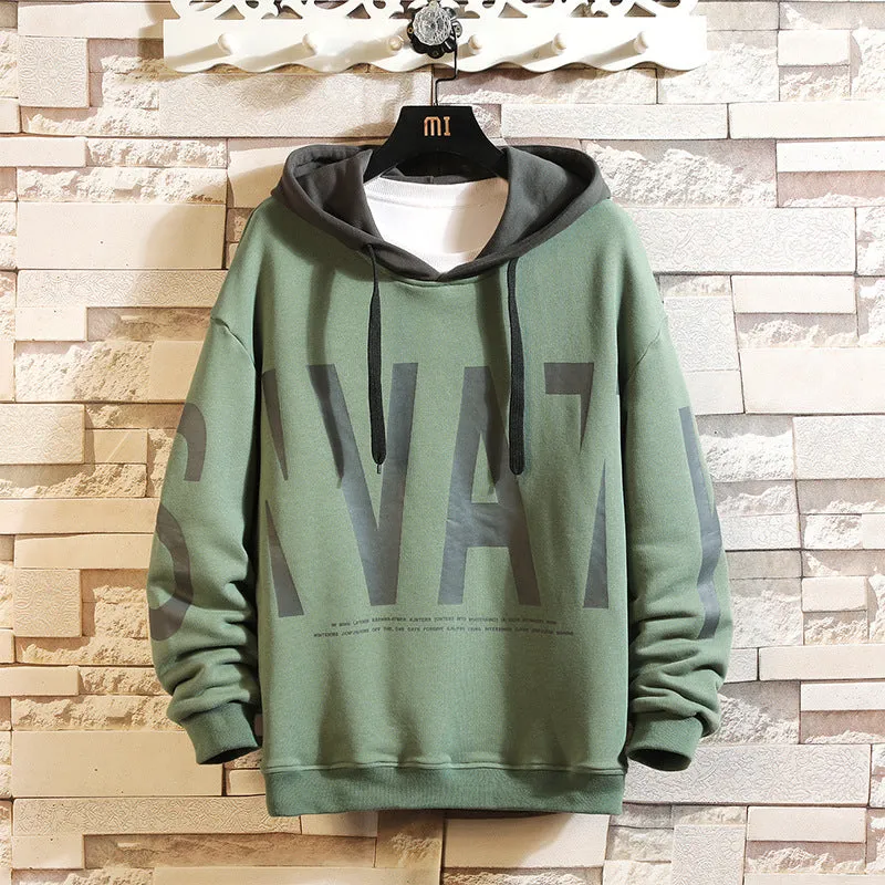 Japanese youth loose top in polyester fiber, oversized cut, black colour, front view