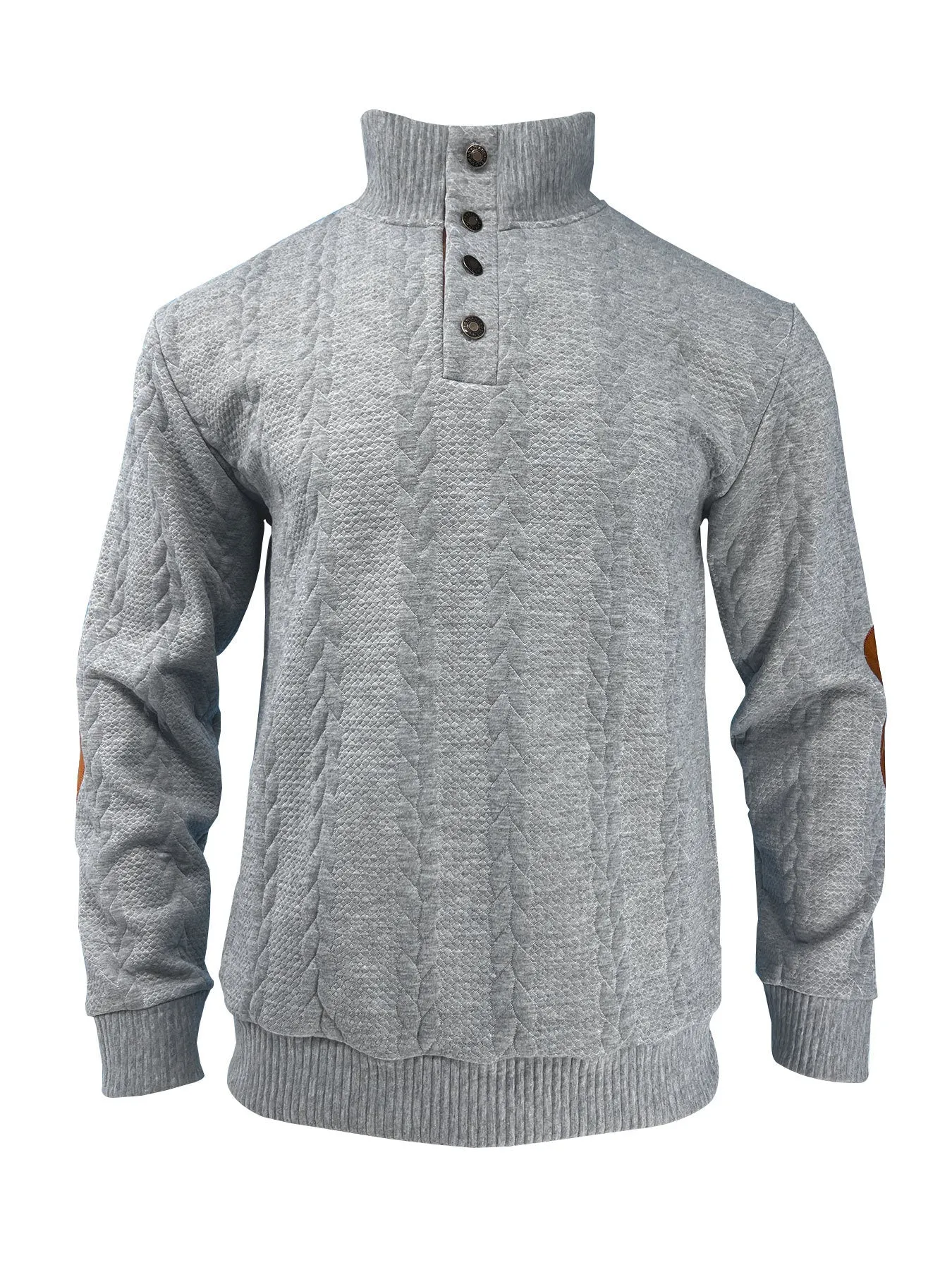 Solid colour men's sweatshirt with patch embroidery, regular fit, polyester fabric, available in multiple colours