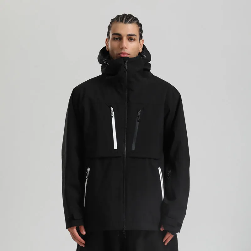 Waterproof padded ski coat in khaki with breathable windproof polyester shell and imitation silk cotton filler