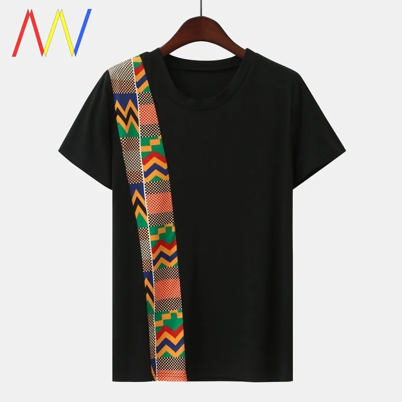 Men's white oversized short sleeve shirt with loose fit on casual display