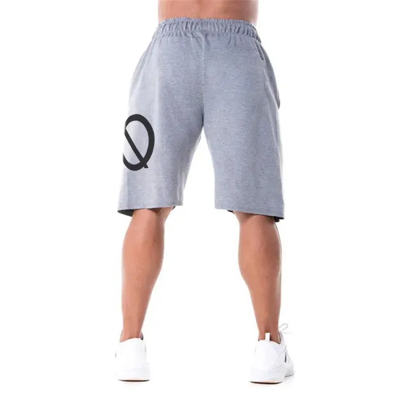 Men's Sports Fitness Running Five-point Pants Casual Cotton Blend Shorts for Adult Male in Black Light Grey with Adjustable Waist and Loose Fit for Spring Summer Autumn Winter Suitable for Running and Sports Leisure Activities M to XXL Sizes Available