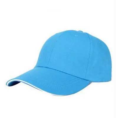 Classic cotton dad hat low profile adjustable plain baseball cap with big brim in black red edge colour
