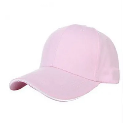 Classic cotton dad hat low profile adjustable plain baseball cap with big brim in black red edge colour