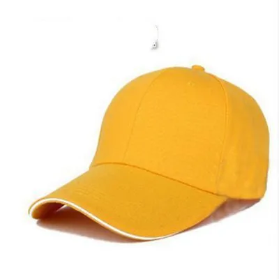 Classic cotton dad hat low profile adjustable plain baseball cap with big brim in black red edge colour
