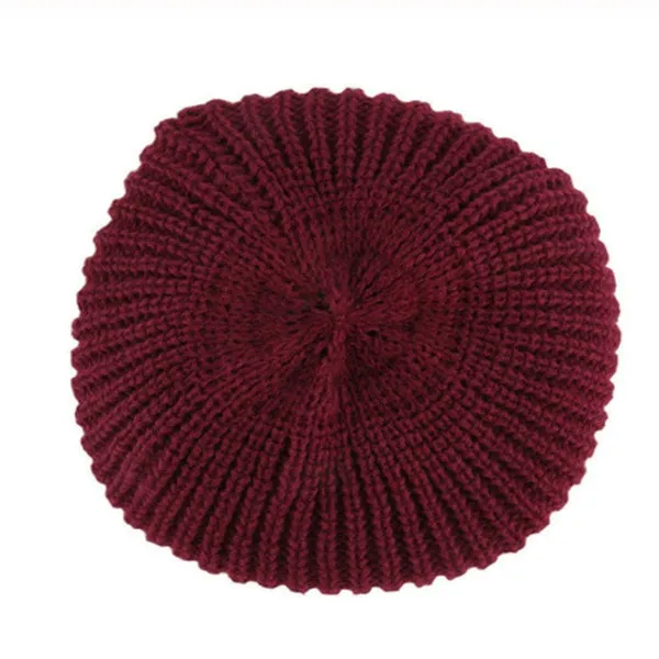 Warp-knitted wool cap with striped pattern in black, 32cm length