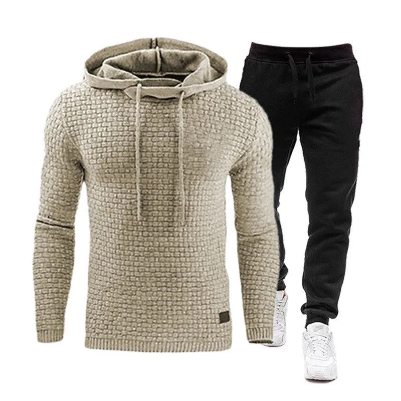 Korean fashion autumn winter casual coat and trousers set in army green, long sleeves, chemical fibre blend