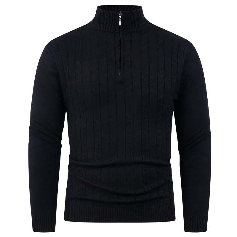 Men's casual pullover sweater in gray, long sleeve spandex blend, size M to 3XL, available in black brown gray khaki.