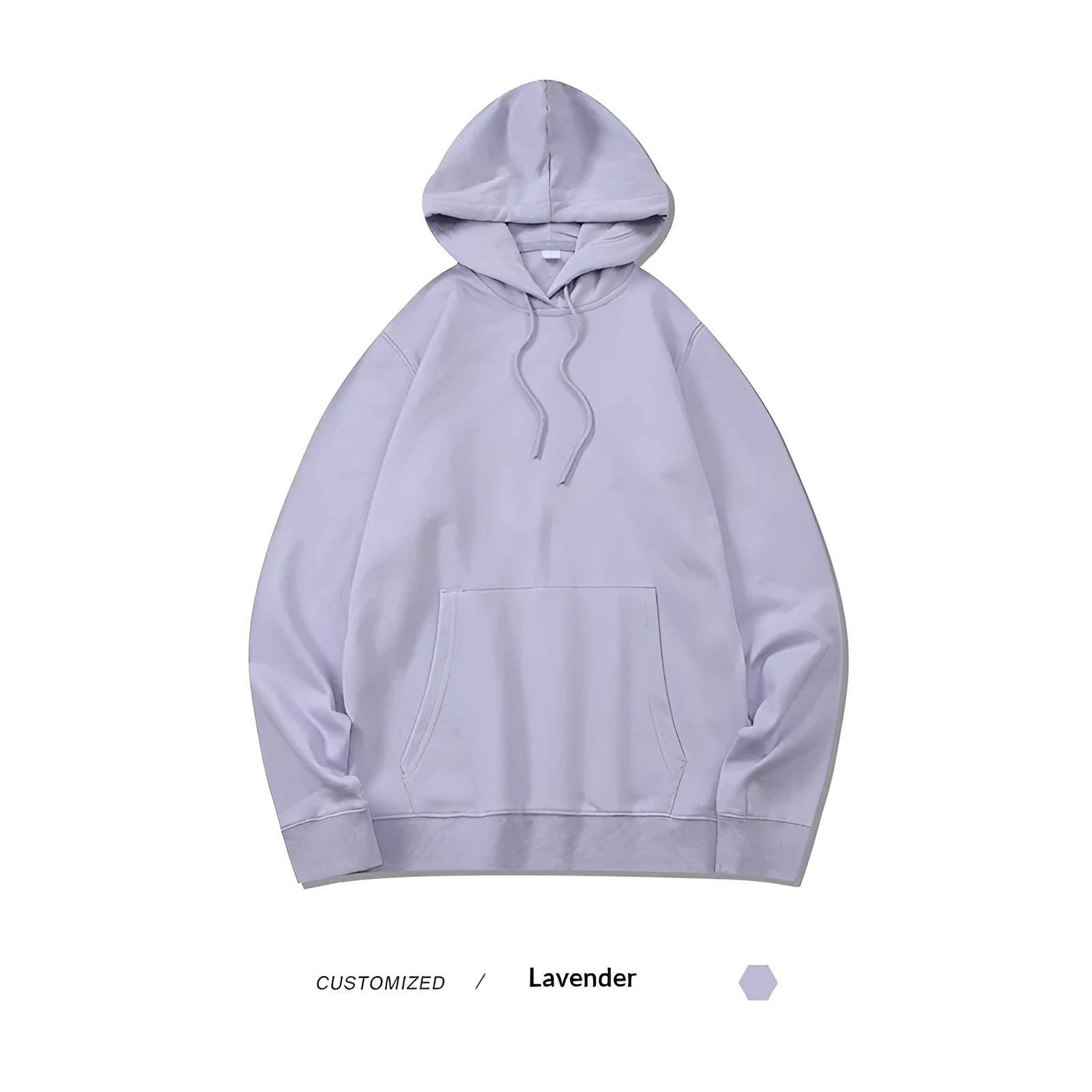 Men's loose fit cotton hooded pullover sweatshirt in beige with front 3D patch pocket, solid colour long sleeve top for daily wear