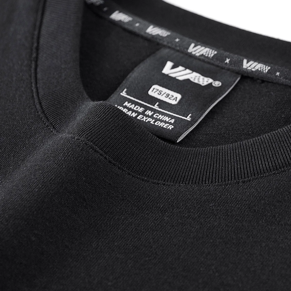 Men's cotton solid colour black short sleeve t-shirt on model, summer casual top