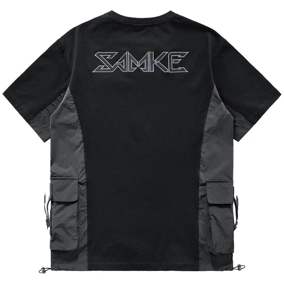Men's cotton solid colour black short sleeve t-shirt on model, summer casual top