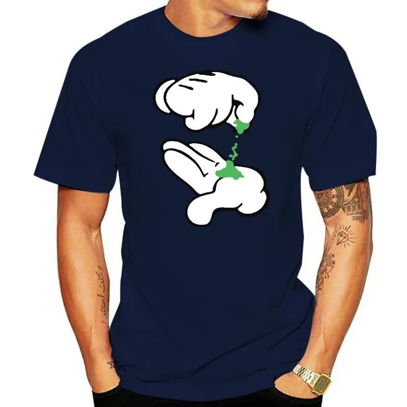 Men's hand kneaded weed print cotton t-shirt in front view on plain background