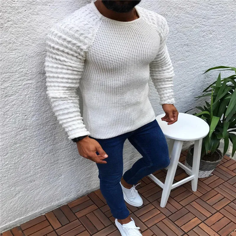 Men pullover sweater in acrylic blend, high temperature set, available in red, black, grey, white, sizes S to 3XL