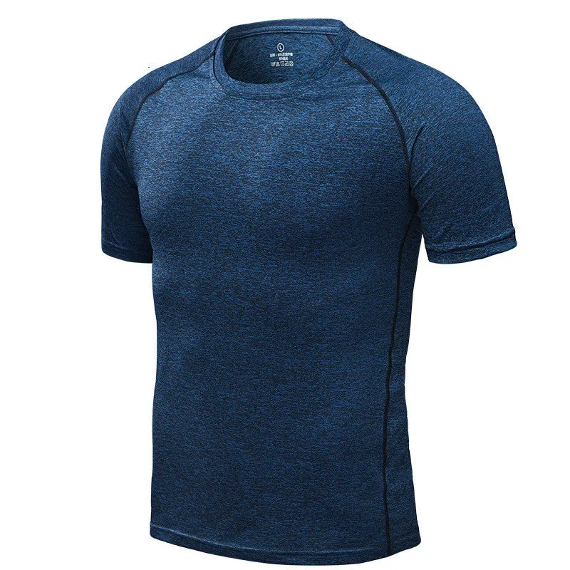 Outdoor sports quick dry cationic fabric round neck short sleeve t-shirt in black ash for men and women