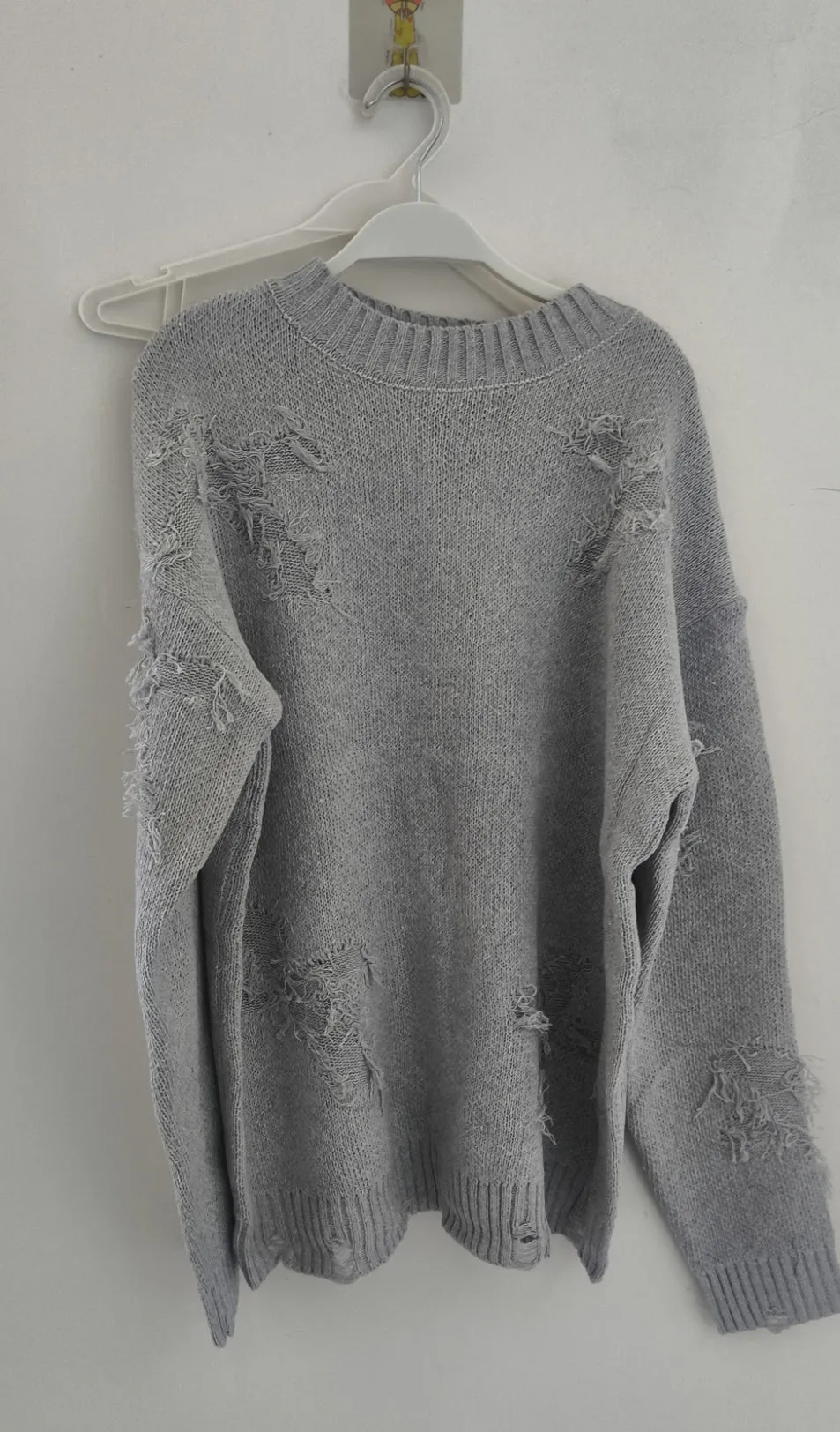 Men's autumn winter ripped hoodie in polyester, available in apricot, black, and gray, sizes M to 3XL