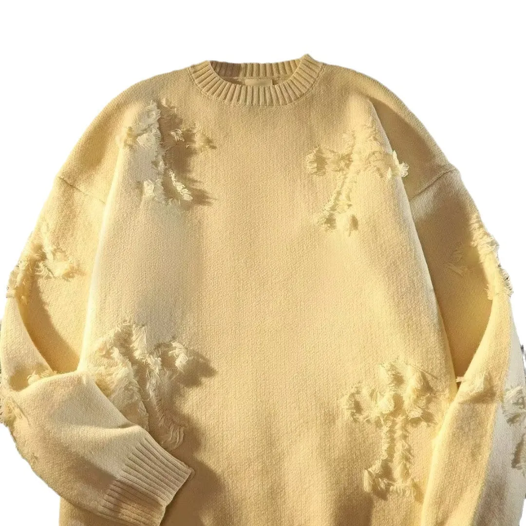 Men's autumn winter ripped hoodie in polyester, available in apricot, black, and gray, sizes M to 3XL