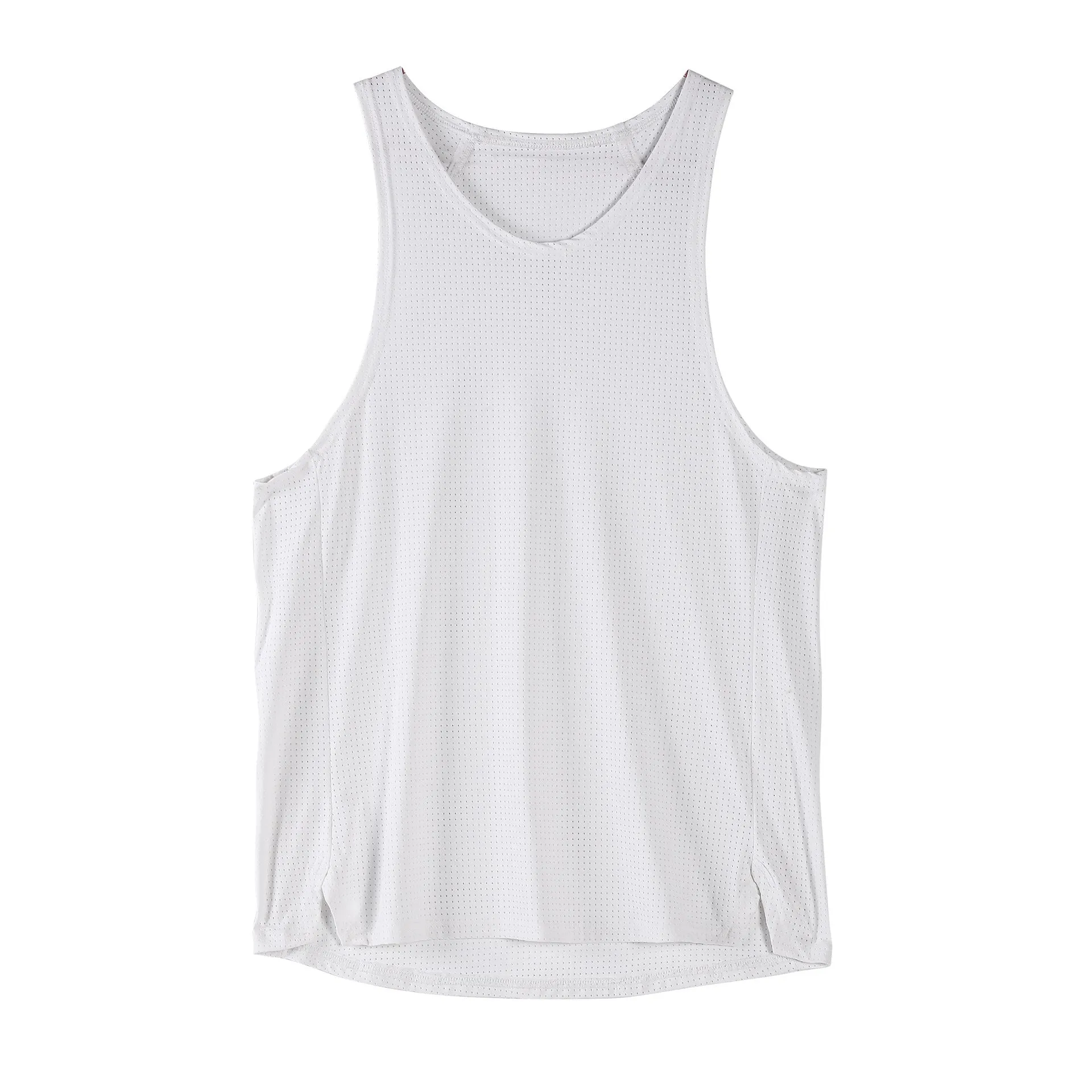 Men's black sleeveless nylon vest for sports and casual wear