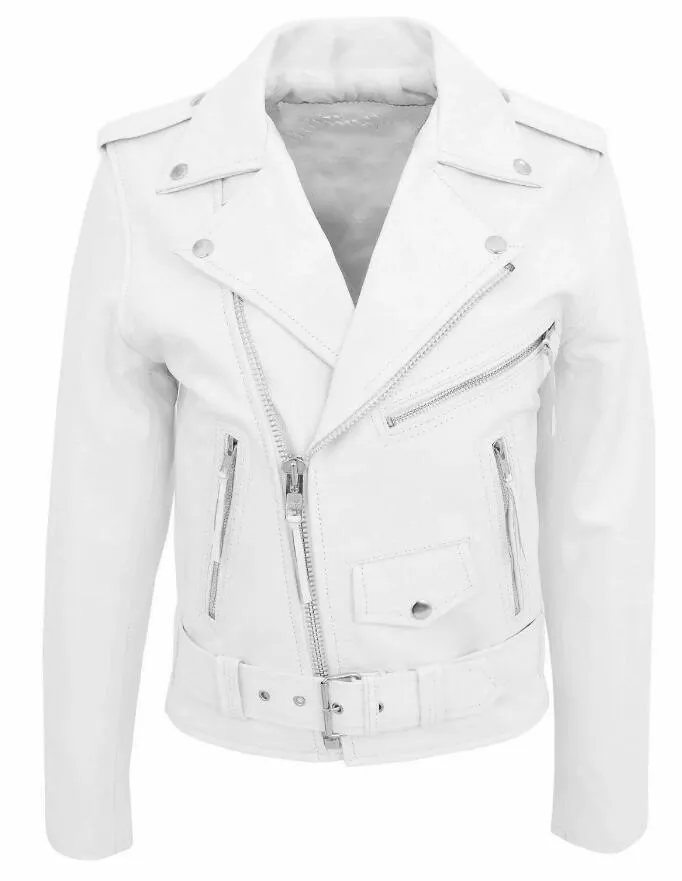Men's black PU leather motorcycle biker jacket with punk style, regular fit, 50cm length