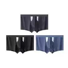 Men's ice silk double-layer shorts in multiple colours showing the hole bag compartment for dry wet separation.