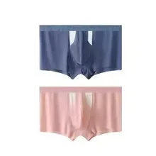 Men's ice silk double-layer shorts in multiple colours showing the hole bag compartment for dry wet separation.